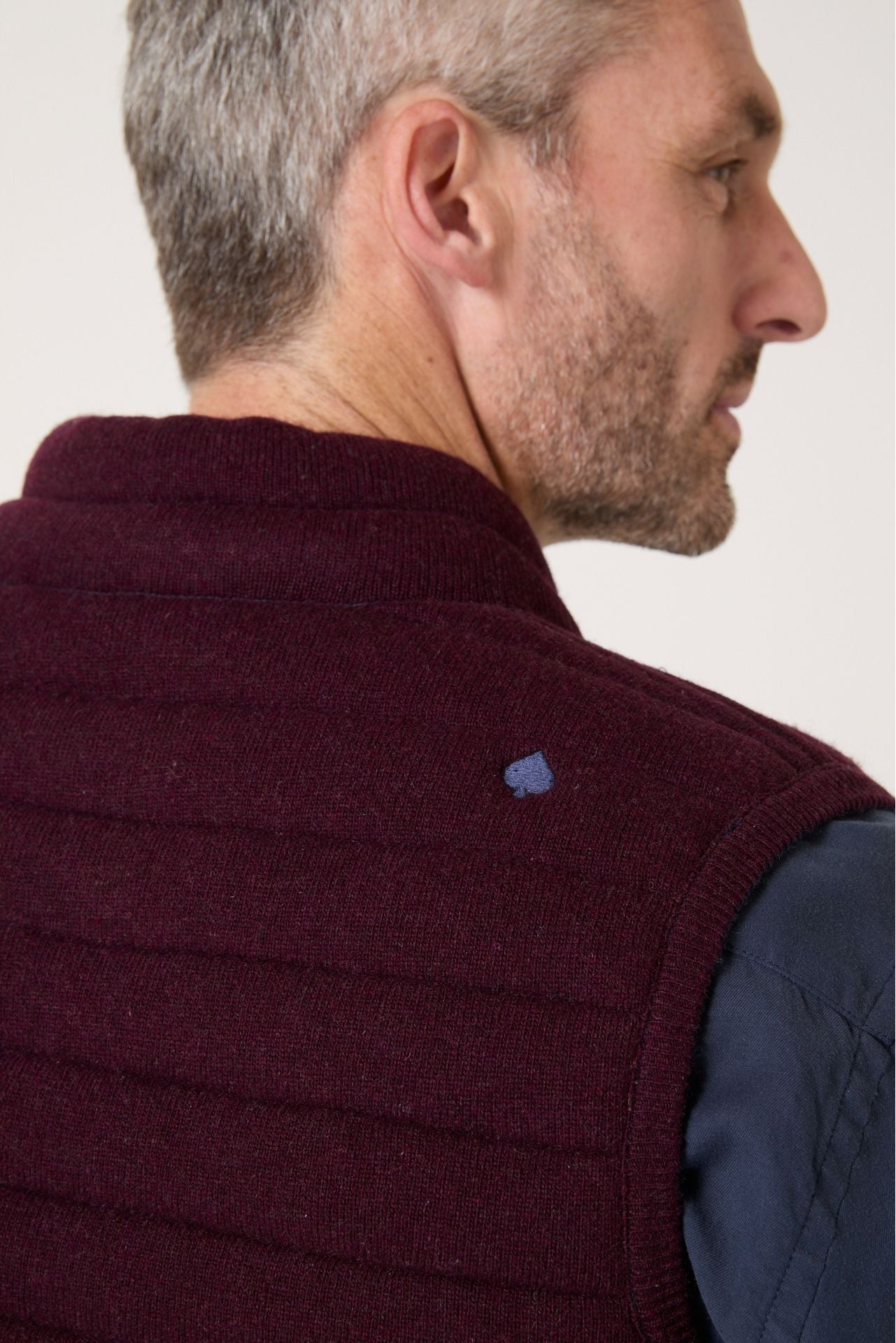 Doudoune sans manches réversible Brunch Bleu marine/Vigne - JAQK