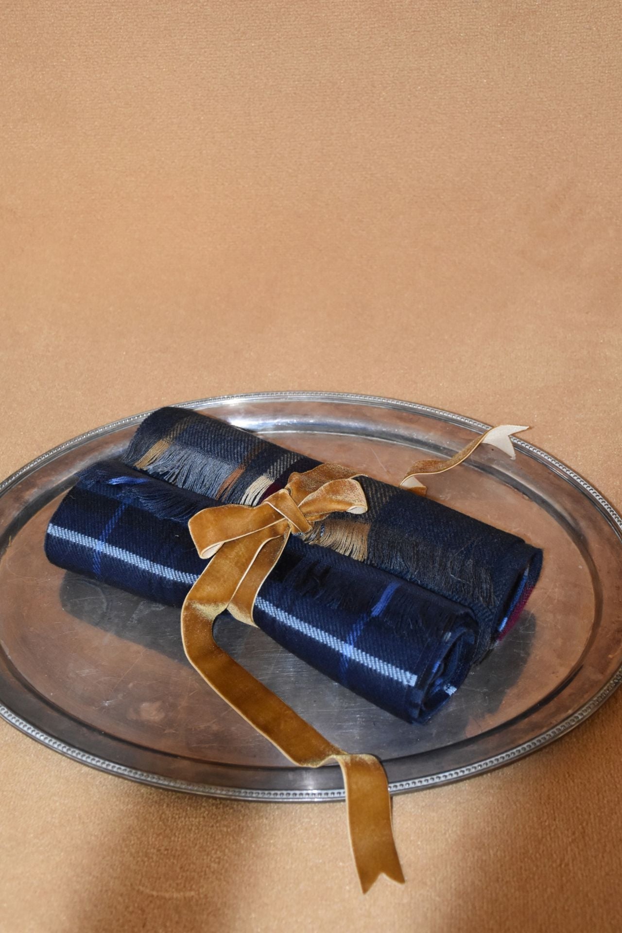 Echarpe Tartan Bleu Céleste - JAQK