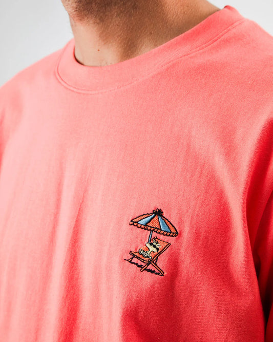 T-shirt Peanuts Tropical rouge Brava