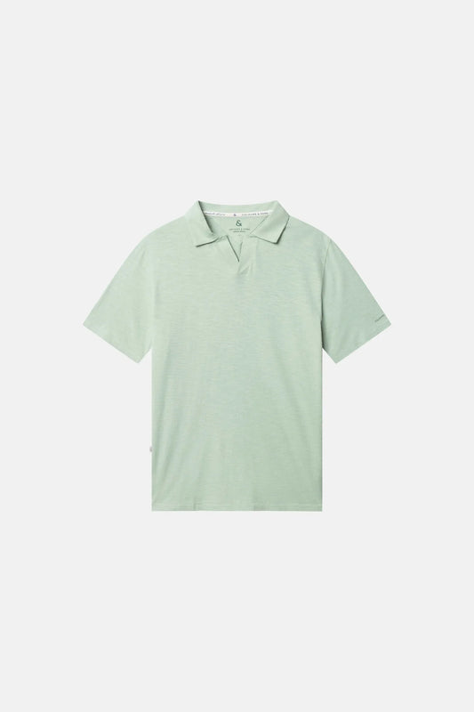 Polo en lin homme Colours and Sons Lime – Coupe Regular