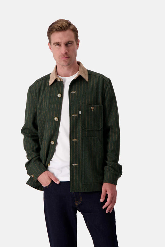 Veste Worker Stripes Kaki Colours & Sons