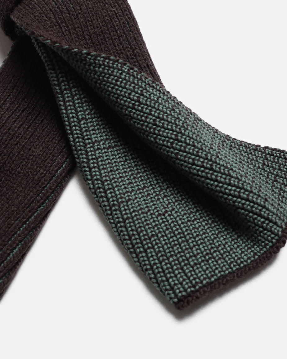 Echarpe Ribbed Knit Marron/Vert FAR AFIELD