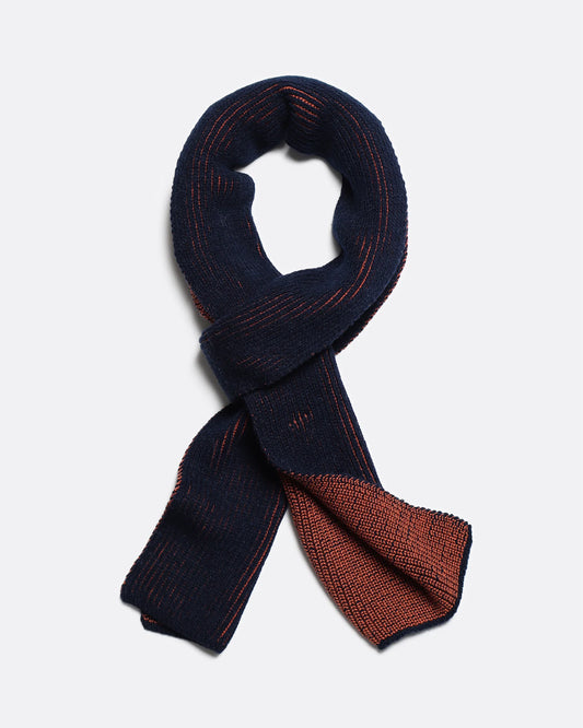 Echarpe Ribbed Knit Bleu marine/Orange FAR AFIELD