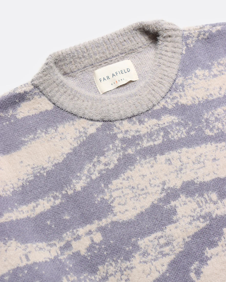 Pull en maille Eclipse Fluffy Landscape Violet FAR AFIELD