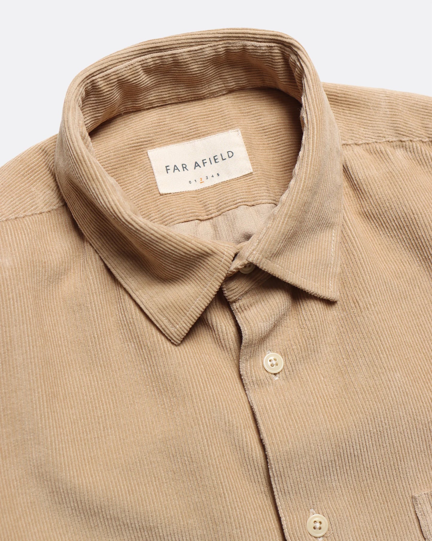 Chemise en velours beige Two Pocket Corduroy FAR AFIELD