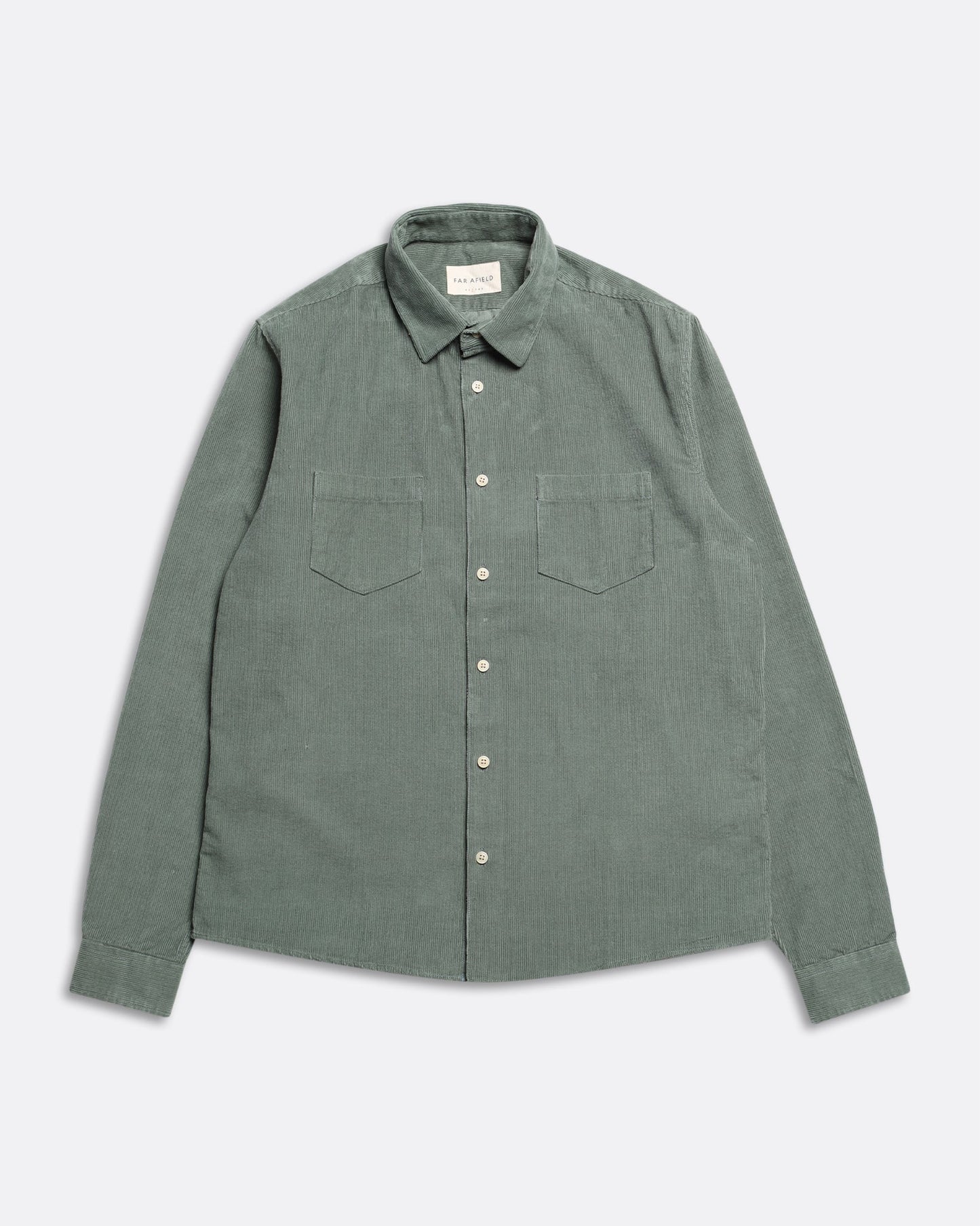 Chemise en velours vert Two Pocket Corduroy FAR AFIELD