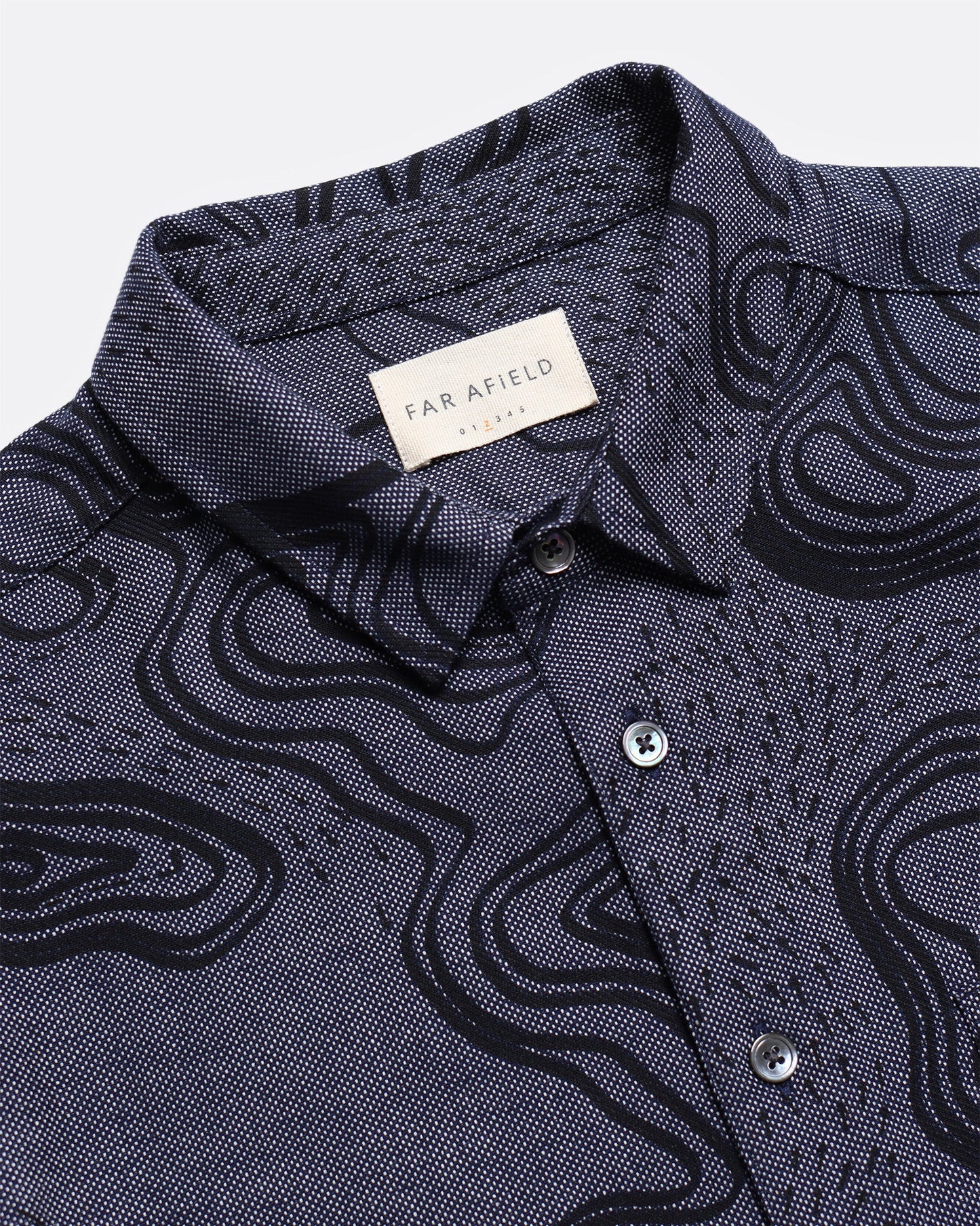 Chemise Navy Iris Contours Print Far Afield