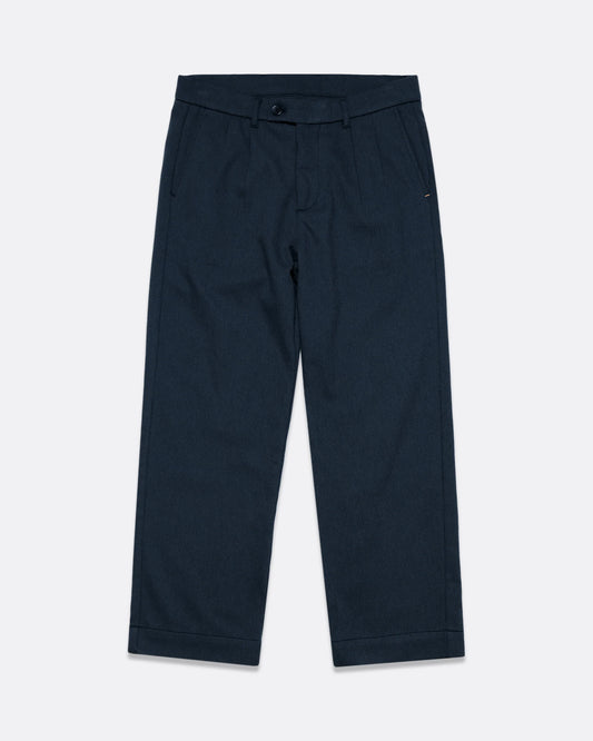 Pantalon bleu Double Pleated Trouser  Far Afield