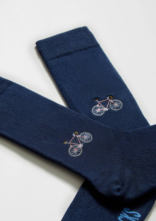 Chaussettes Broderie Vélo - BeSocks