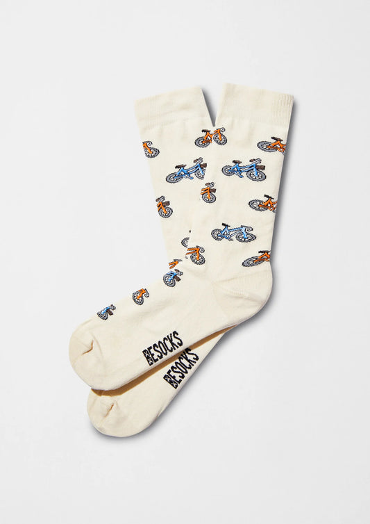 Chaussettes vélos Bebicycle beige - BeSocks