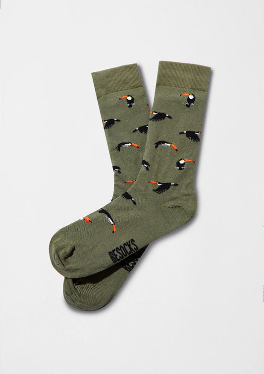 Chaussettes BeToucan vertes - BeSocks