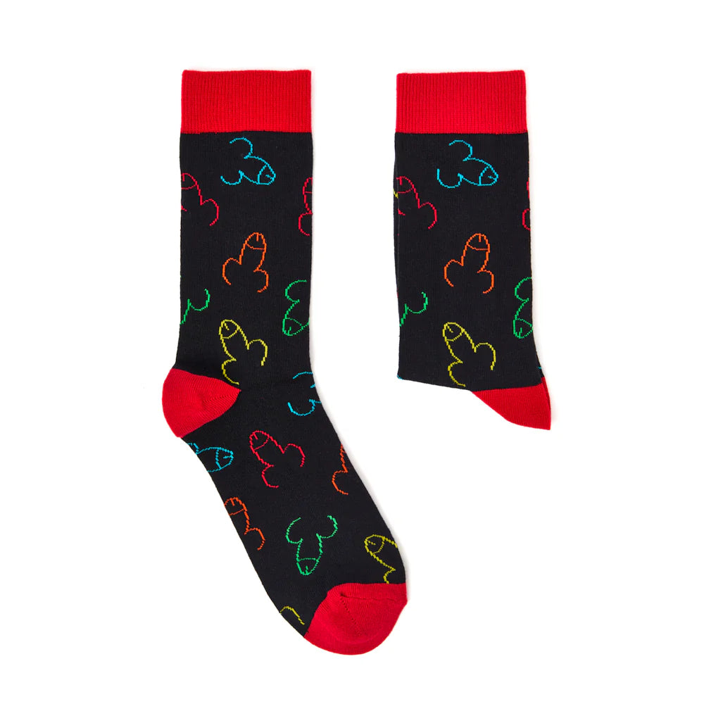 Chaussettes Dick Noir & Multicolore - Urban Eccentric