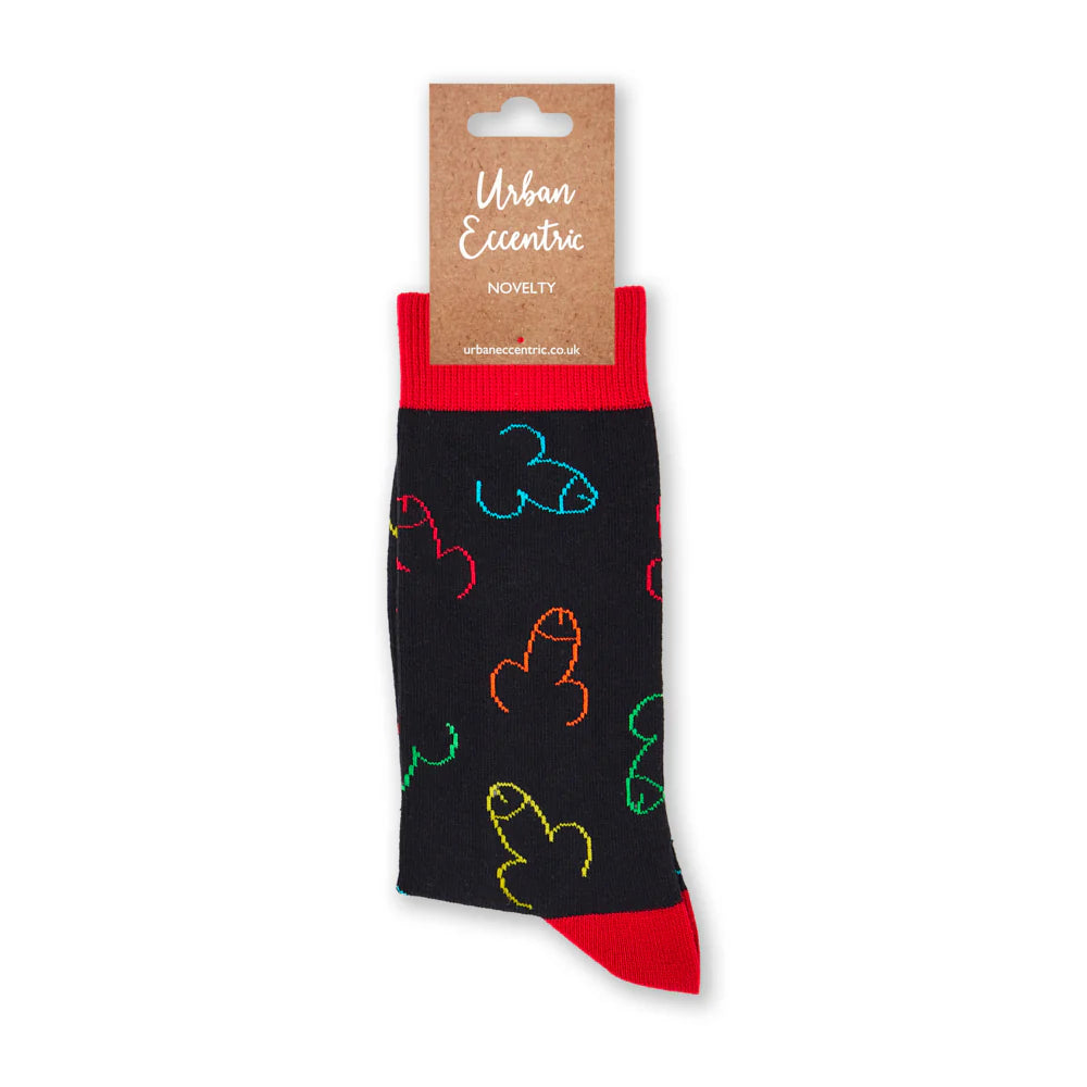 Chaussettes Dick Noir & Multicolore - Urban Eccentric