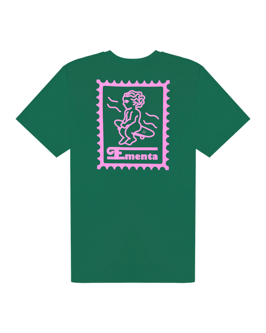 T-shirt Ikon Stamp Evergreen/Rose – Ementa