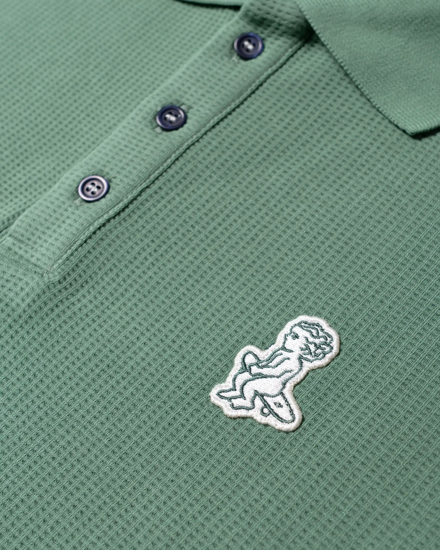 Polo Green en tricot Gaufré vert - Ementa