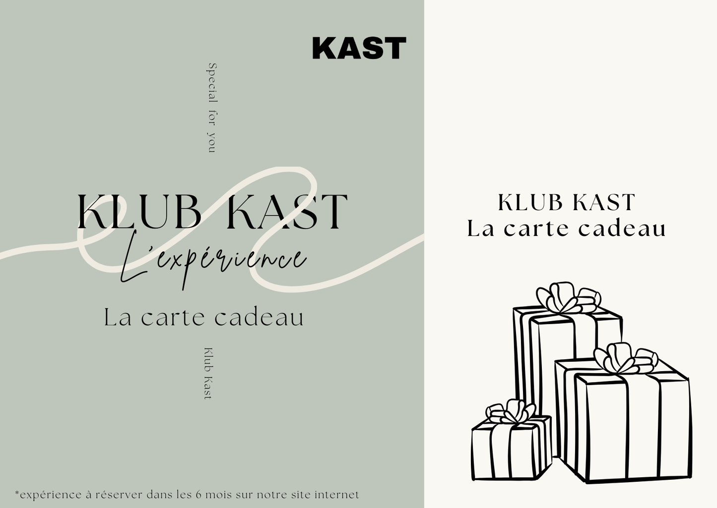 La carte cadeau - KLUB KAST à offrir