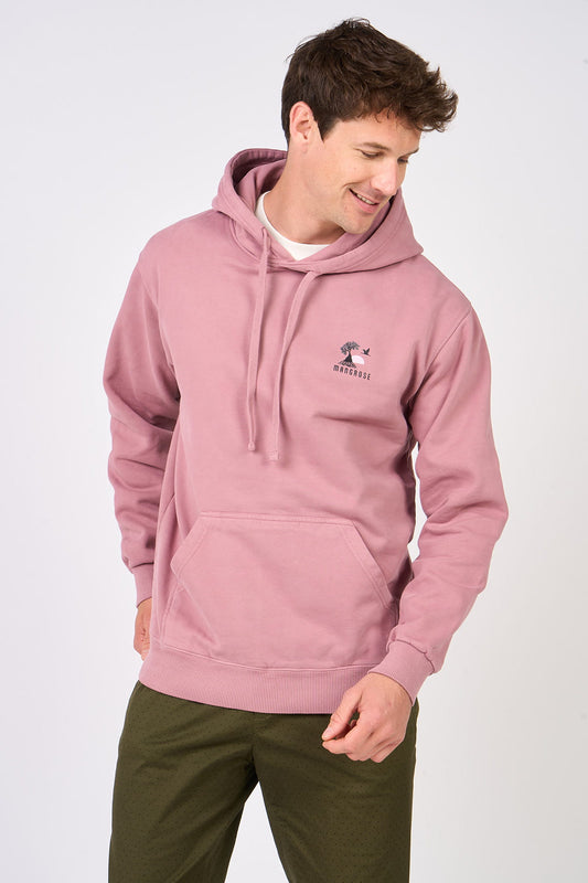 Hoodie vieux rose logo - Mangrose