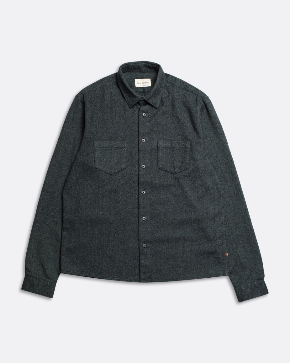 Chemise Two Pocket Shirt Herringbone FAR AFIELD