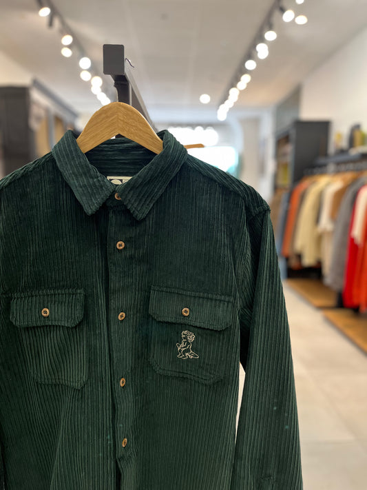 Surchemise en velours côtelé green Ikon Cord Shirt – Ementa