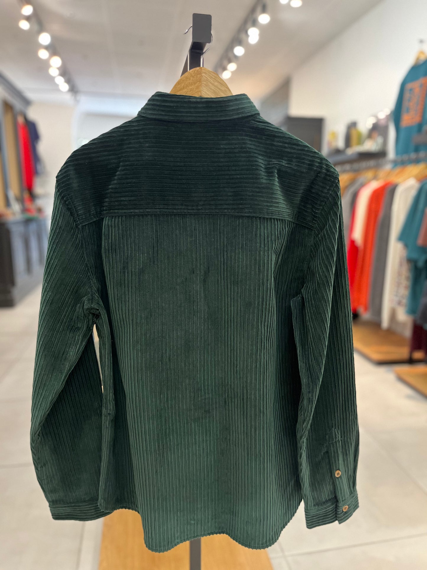 Surchemise en velours côtelé green Ikon Cord Shirt – Ementa