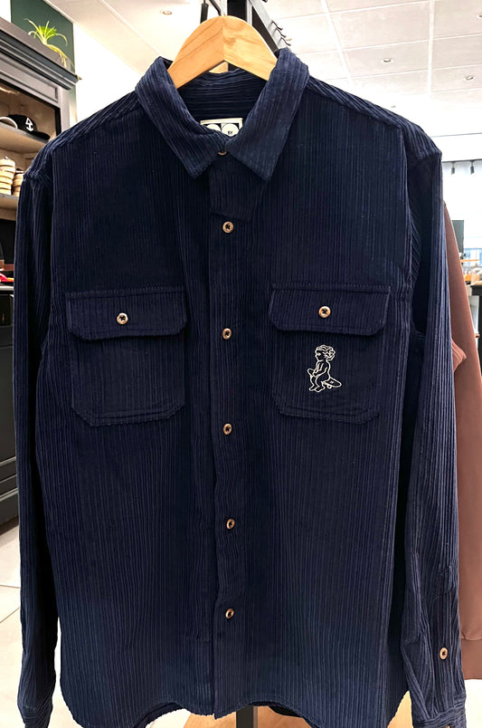 Surchemise en velours côtelé blue Ikon Cord Shirt – Ementa
