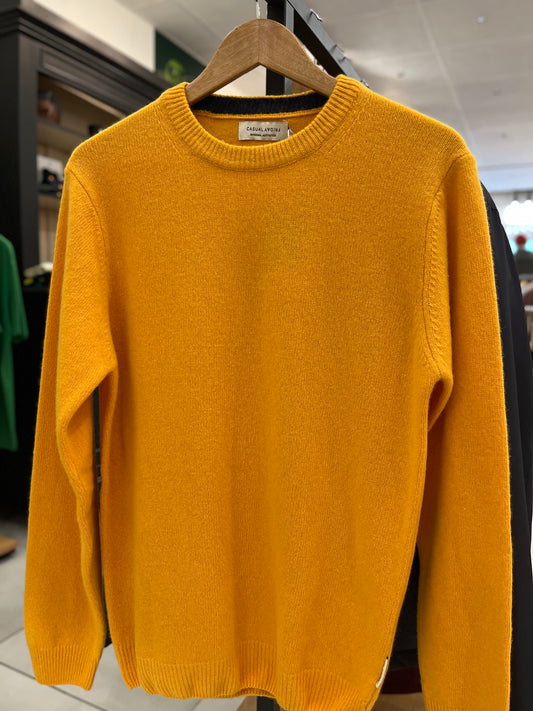 Pull en laine crewneck jaune - Casual Friday