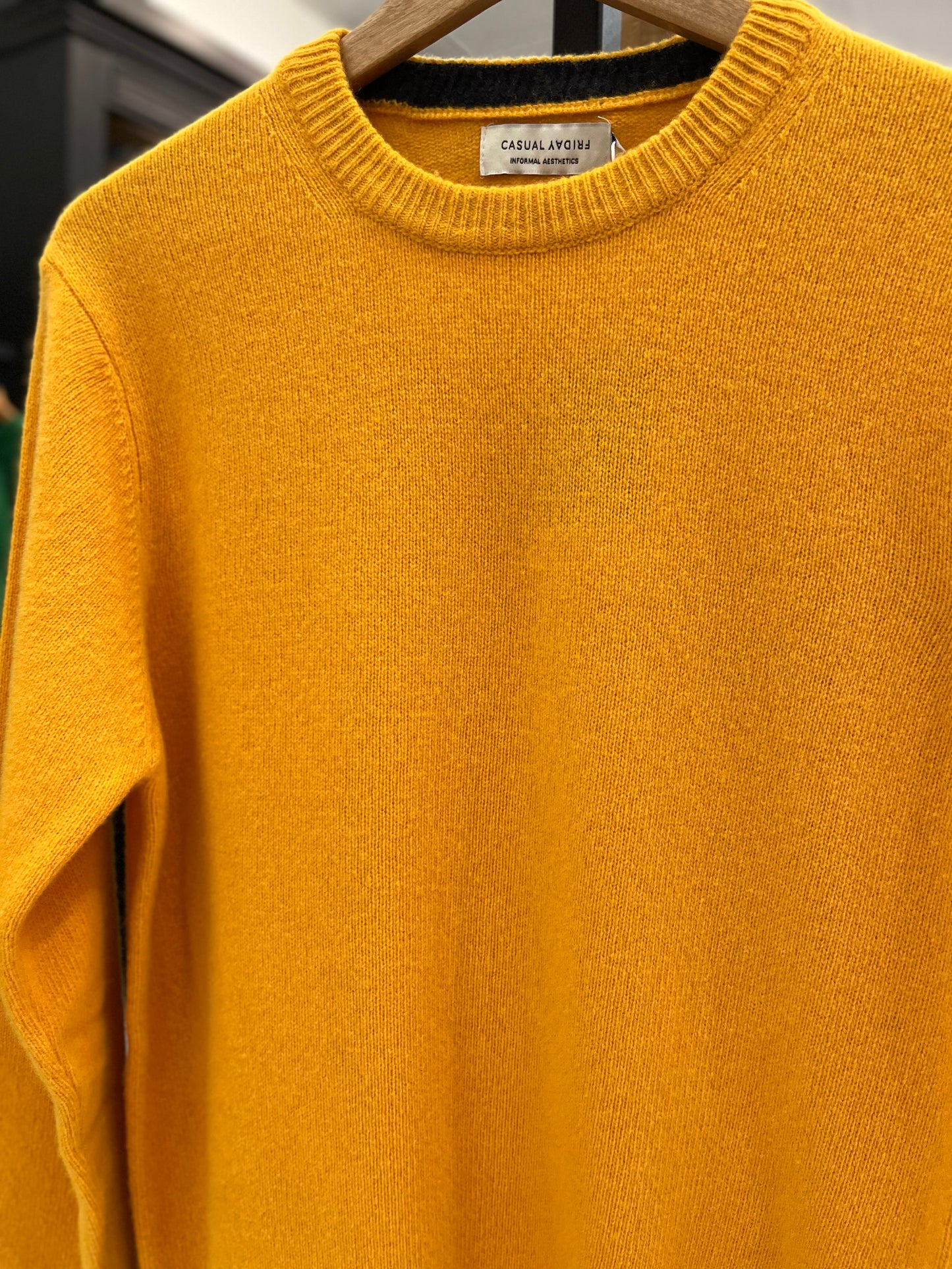 Pull en laine crewneck jaune - Casual Friday