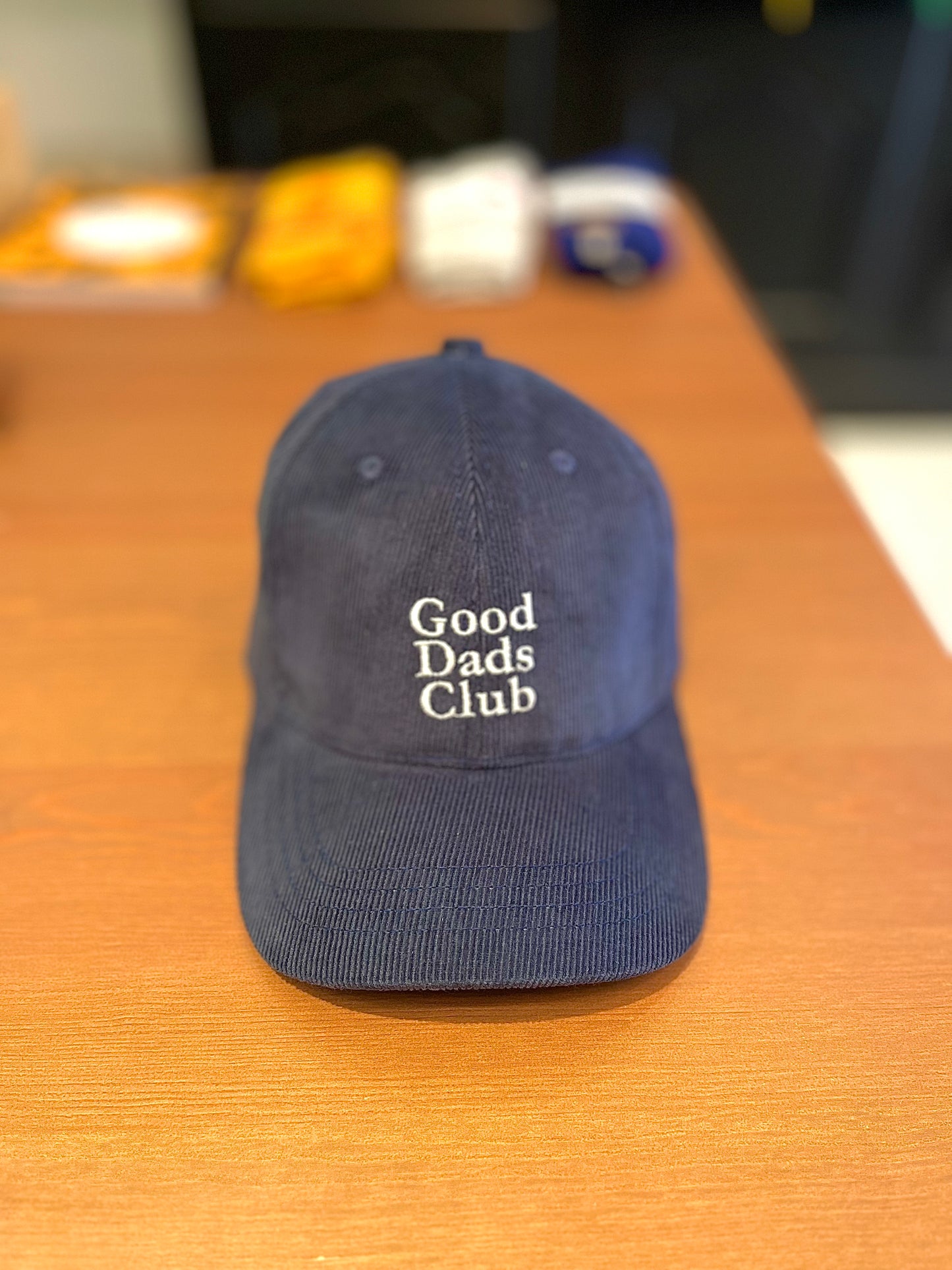 Casquette en velours côtelé Good Dads Club Bleu Marine FAR AFIELD