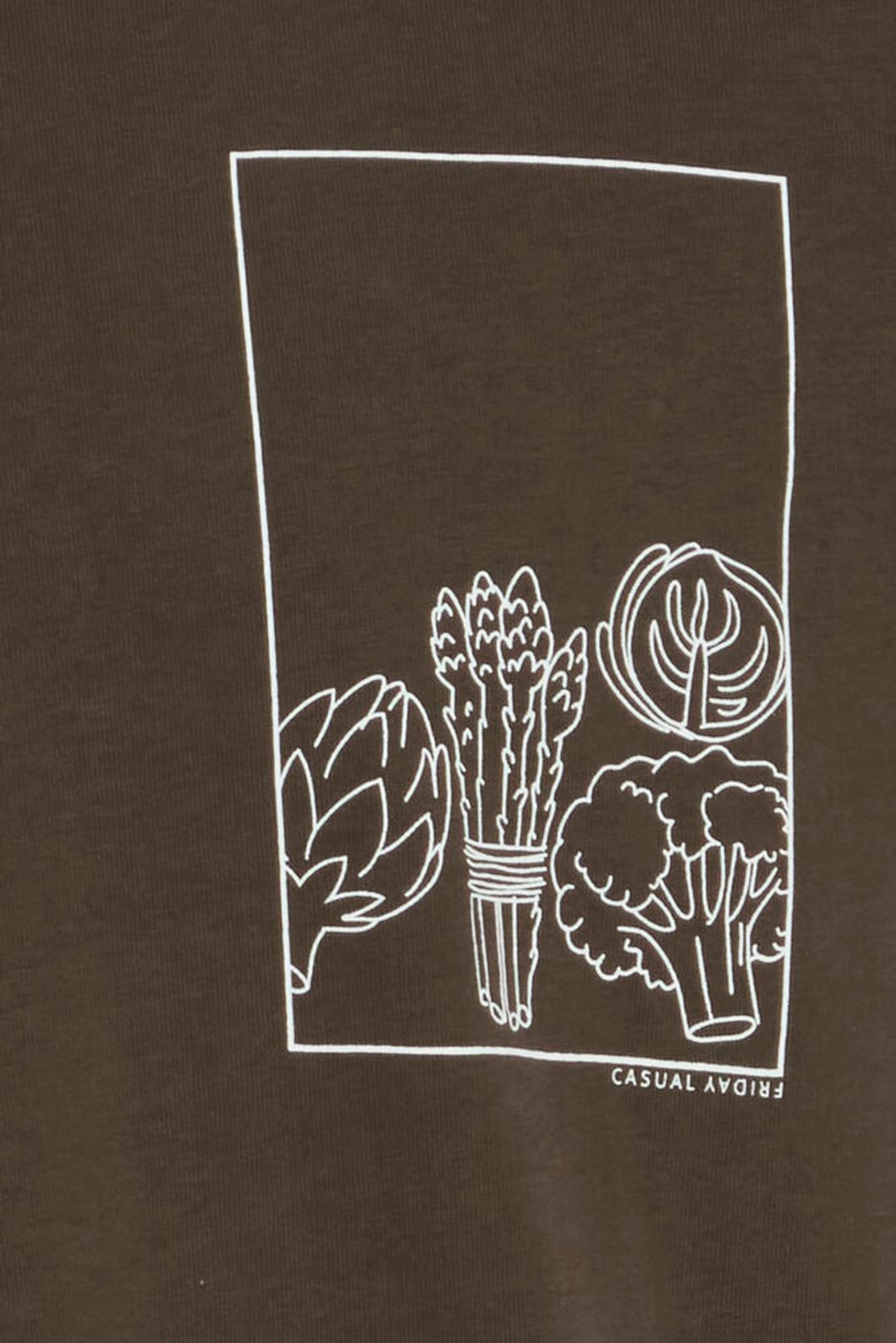 T-shirt marron "légumes du marché" - Casual Friday