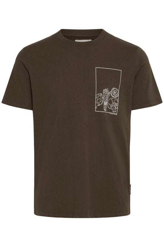 T-shirt marron "légumes du marché" - Casual Friday
