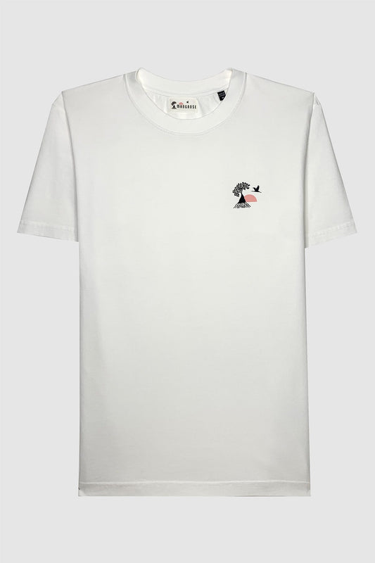 T-shirt blanc logo - Mangrose