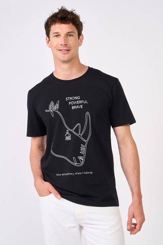 T-shirt Rhino Trhibla Noir - Mangrose