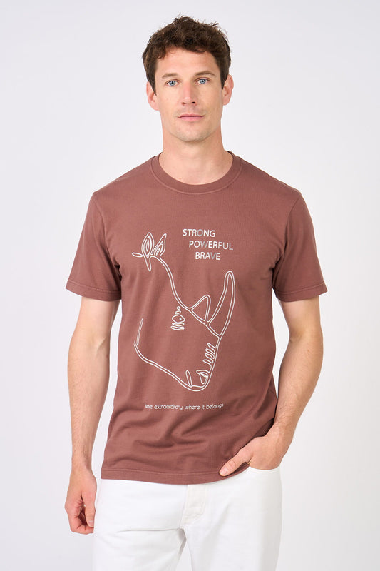 T-shirt Rhino Trhibla Terracota - Mangrose