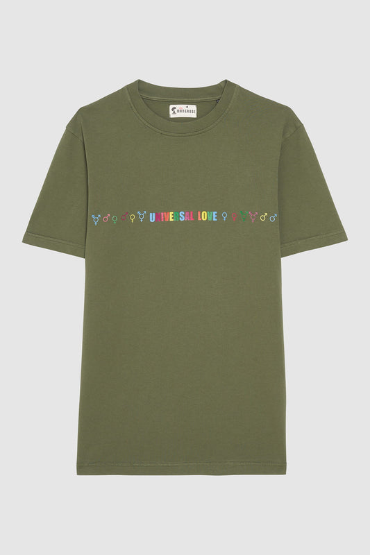 T-shirt Universal Love Kaki MANGROSE