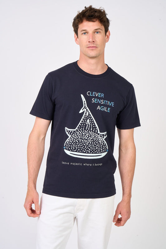T-shirt Skark Bleu marine - Mangrose