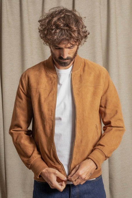 Blouson en cuir caramel MAC Jaqk