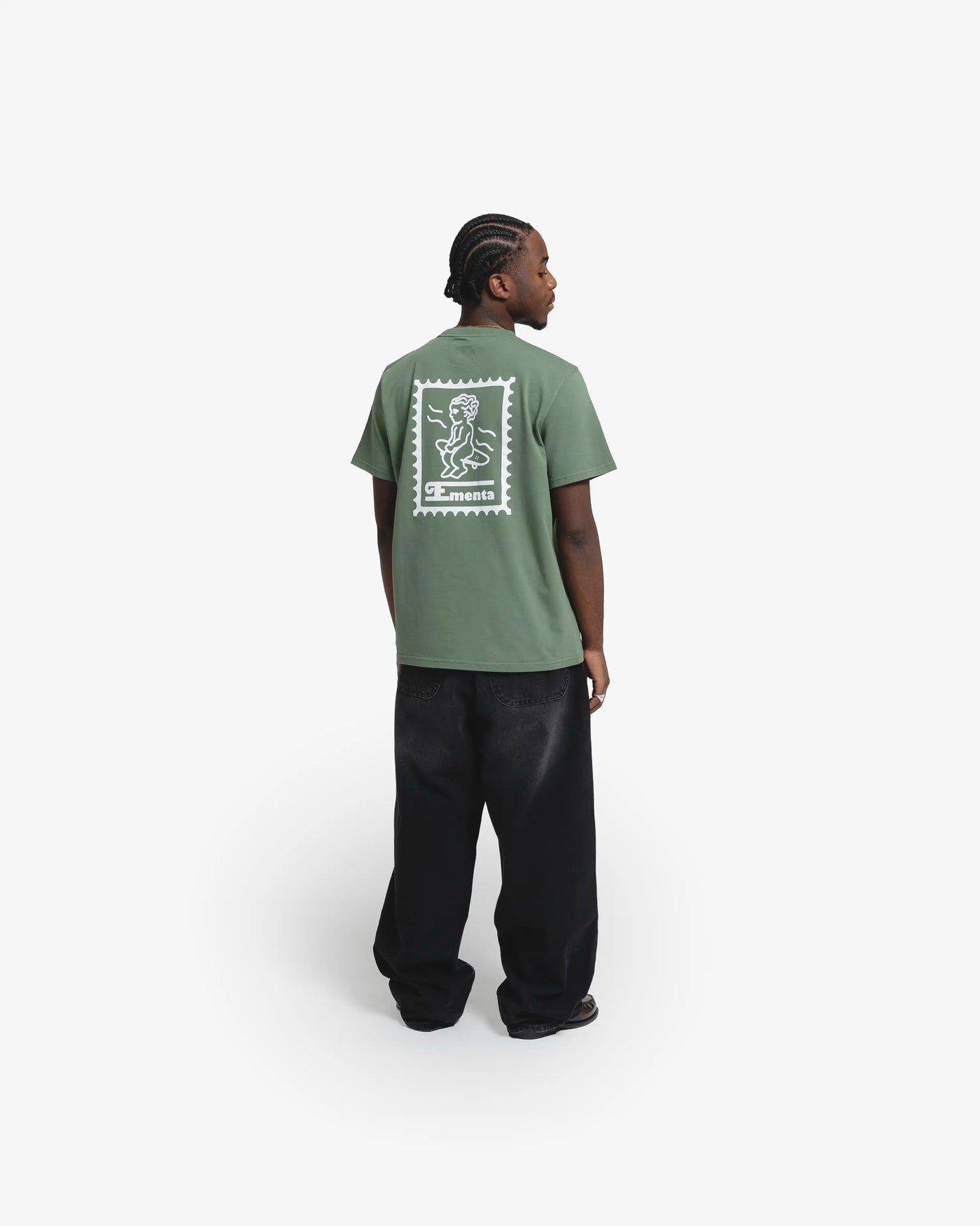 T-shirt Ikon Stamp Green/White – Ementa