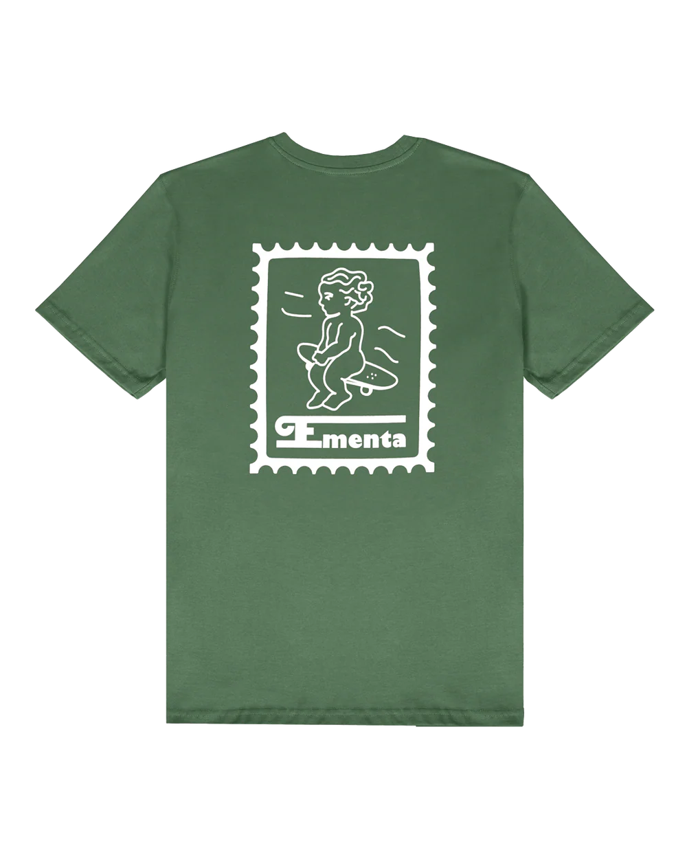 T-shirt Ikon Stamp Green/White – Ementa
