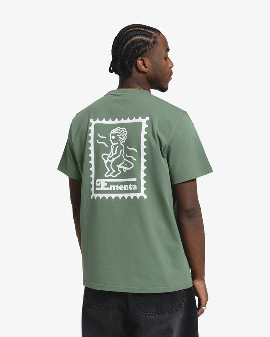 T-shirt Ikon Stamp Green/White – Ementa