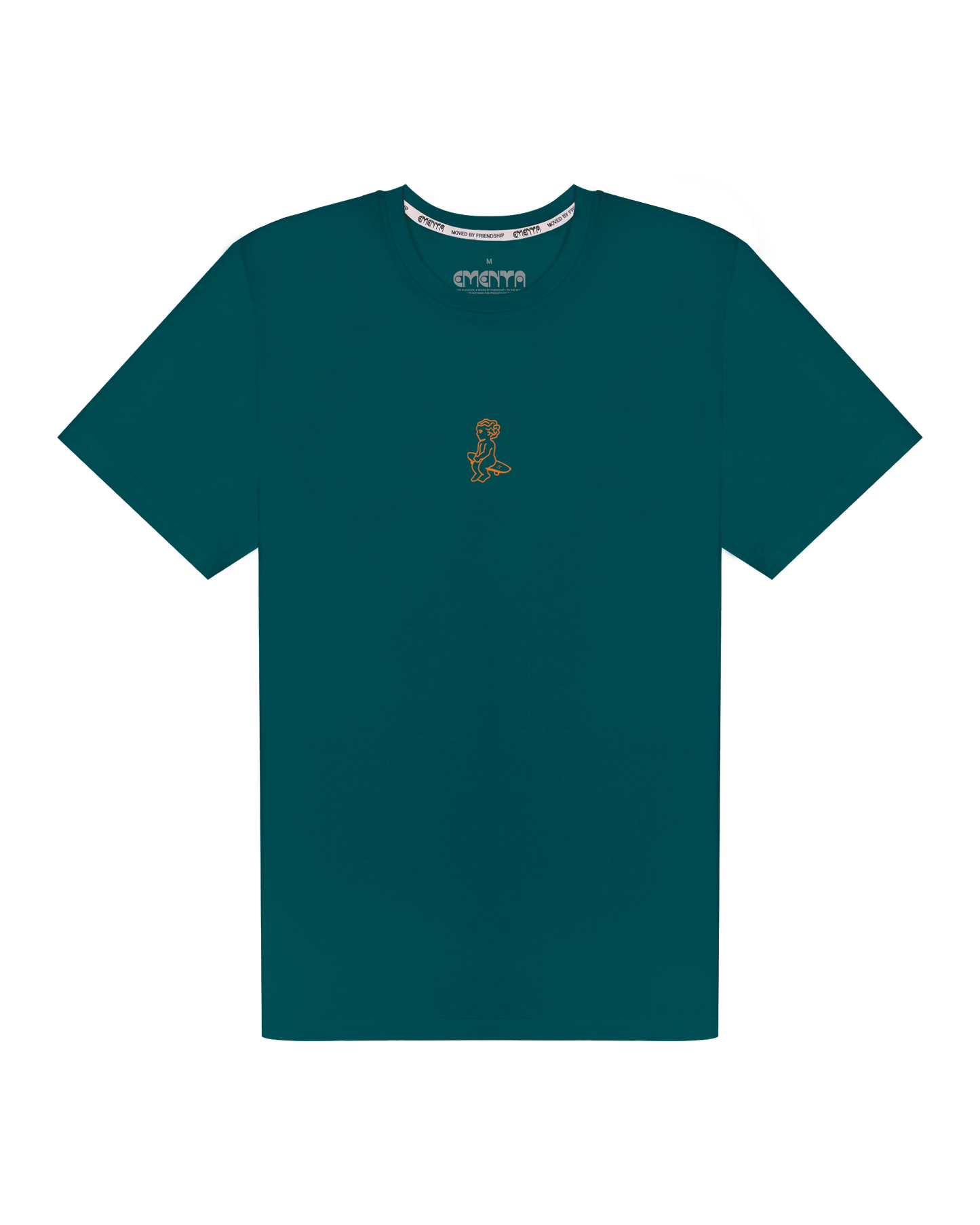 T-shirt Ikon stamp Petrol/Orange - Ementa