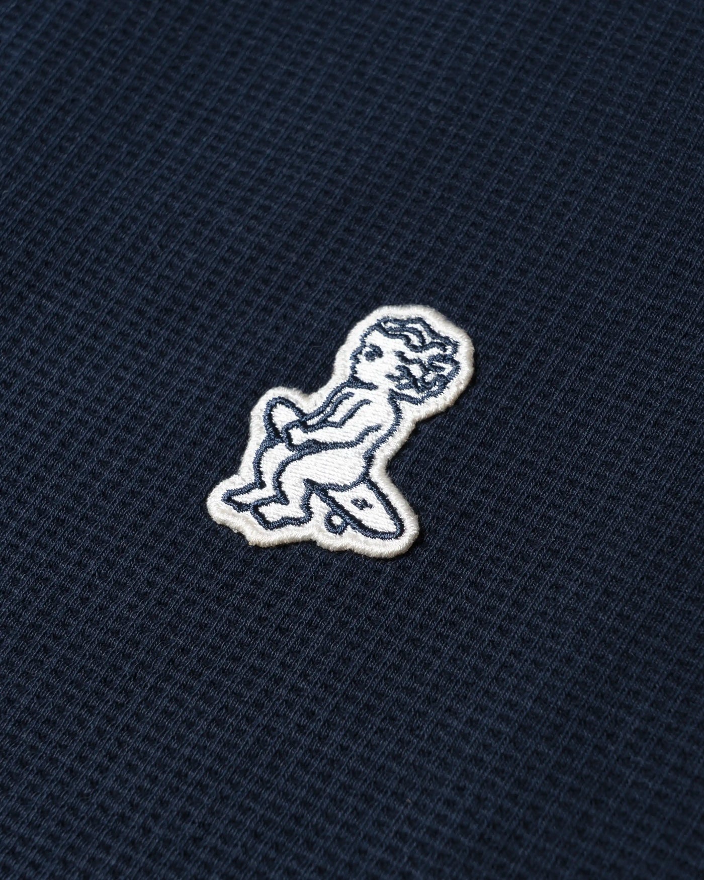 Polo en tricot Gaufré Bleu Marine - Ementa