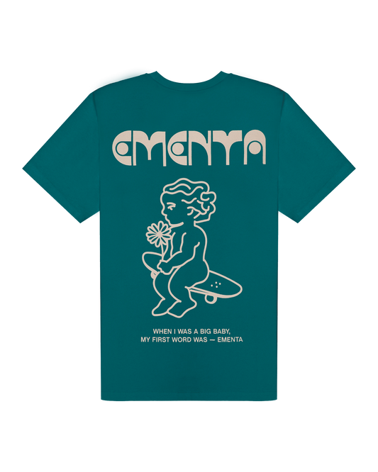 T-shirt First Word Petrol - Ementa