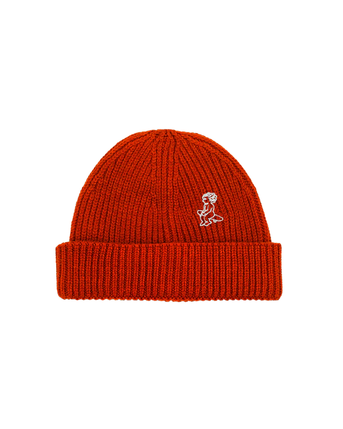 Beanie Ikon côtelé rouge - Ementa