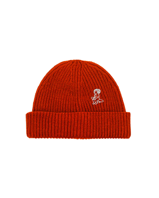 Beanie Ikon côtelé rouge - Ementa