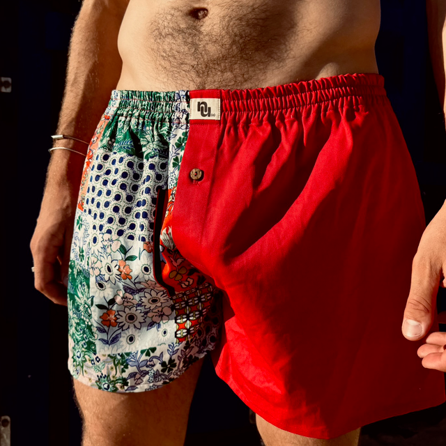 Caleçon Patchwork & Rouge Patrick - Nu(e)