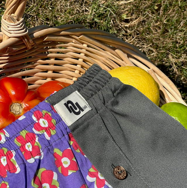 Caleçon Fleurs & Kaki Daphné - Nu(e)