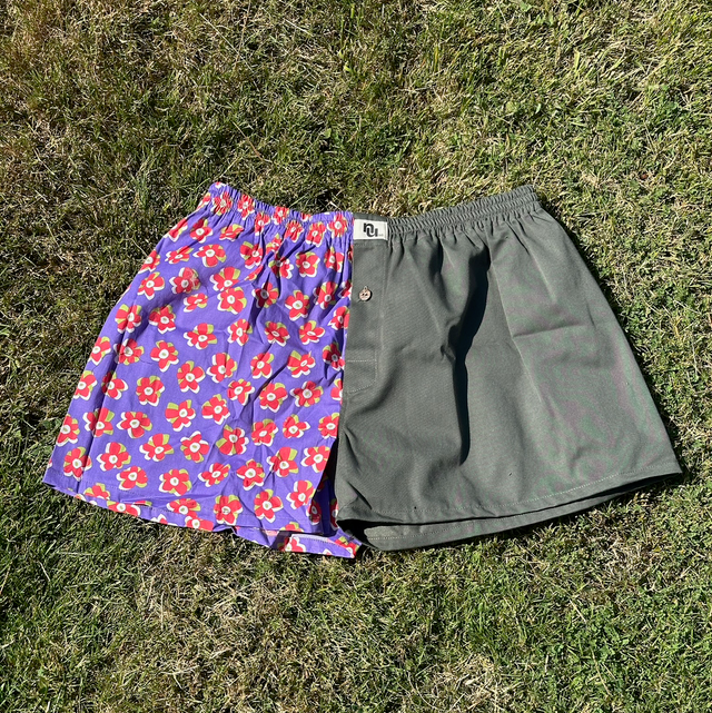 Caleçon Fleurs & Kaki Daphné - Nu(e)