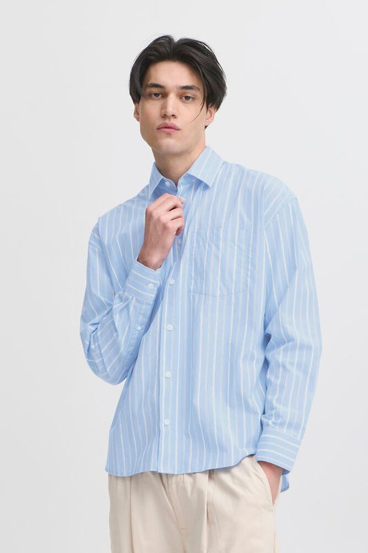 Chemise Relaxed bleue à rayures - Casual Friday