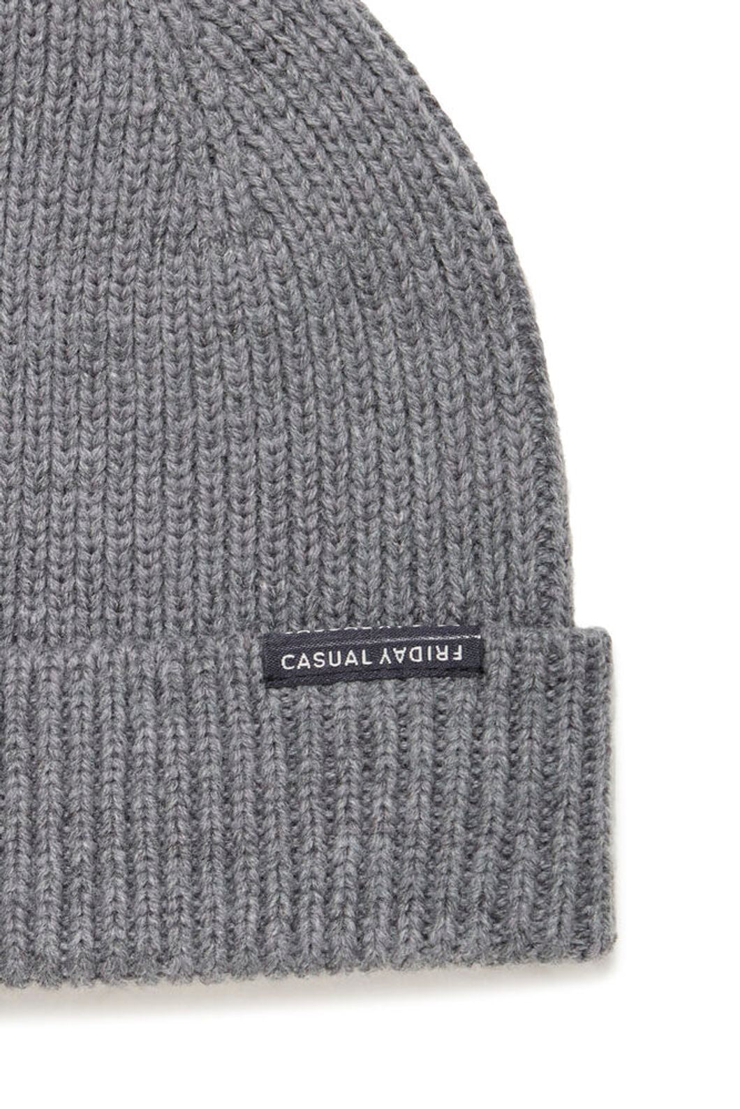 Bonnet côtelé gris - Casual Friday