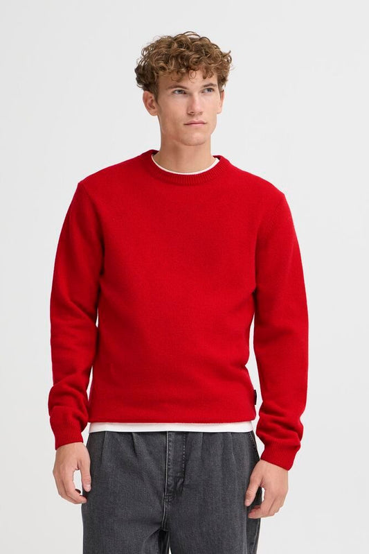 Pull en laine Crewneck Rouge - Casual Friday